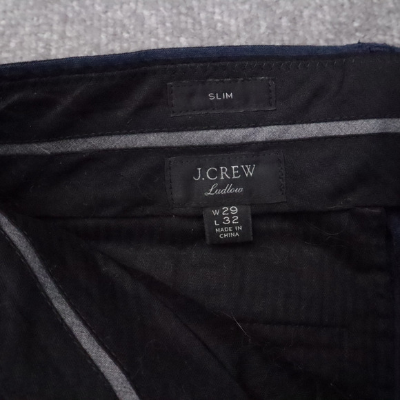 J.CREW Ludlow Slim Fit Seersucker Striped 29x32 Blue Tapered Leg Pants - Picture 6 of 14